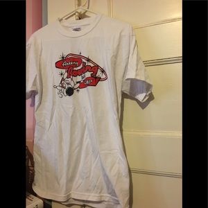 Gildan White and red Short sleeve t- shirt